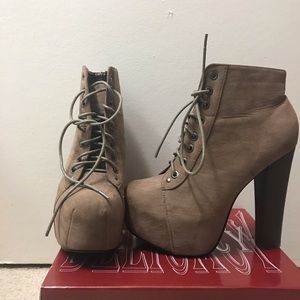 Toupe Platform booties. New and only used once.